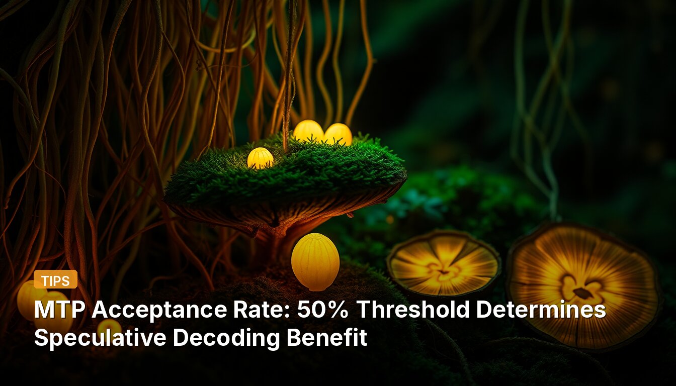 MTP Acceptance Rate: 50% Threshold Determines Speculative Decoding Benefit