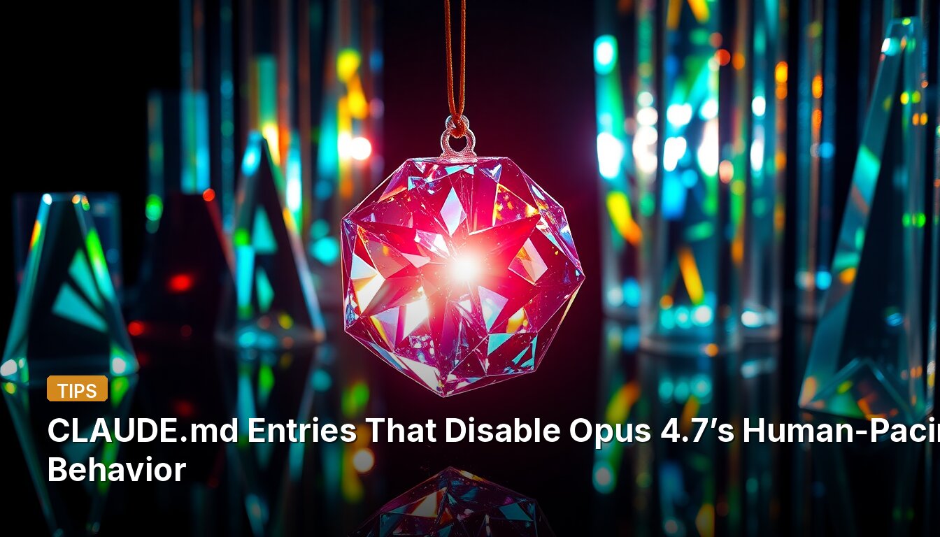 CLAUDE.md Entries That Disable Opus 4.7’s Human-Pacing Behavior