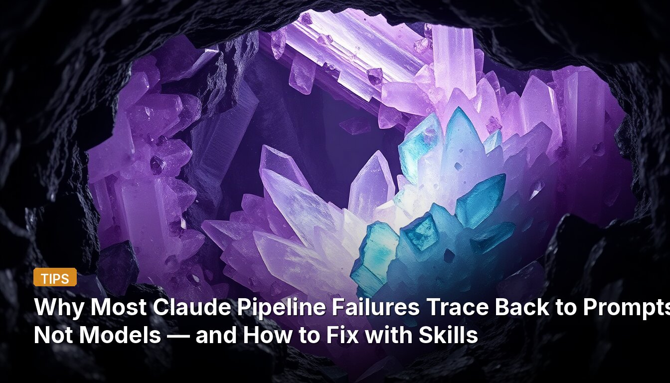 Why Most Claude Pipeline Failures Trace Back to Prompts, Not Models — and How to Fix with Skills