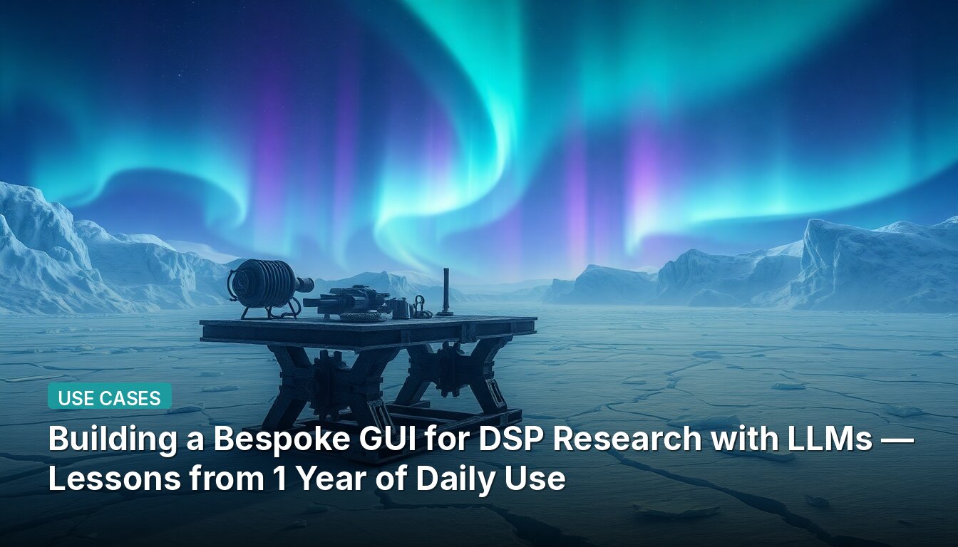 Building a Bespoke GUI for DSP Research with LLMs — Lessons from 1 Year of Daily Use