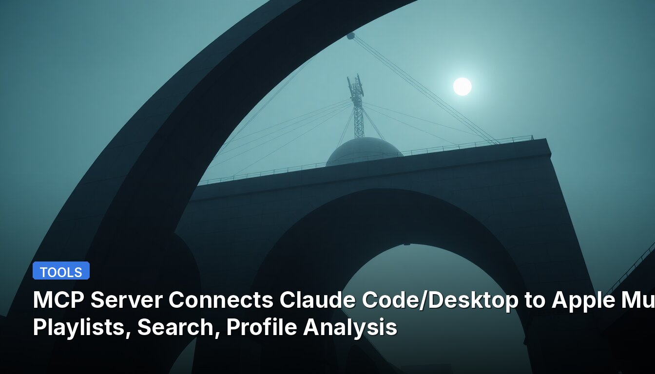 MCP Server Connects Claude Code/Desktop to Apple Music — Playlists, Search, Profile Analysis