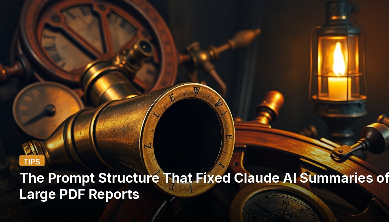 The Prompt Structure That Fixed Claude AI Summaries of Large PDF Reports