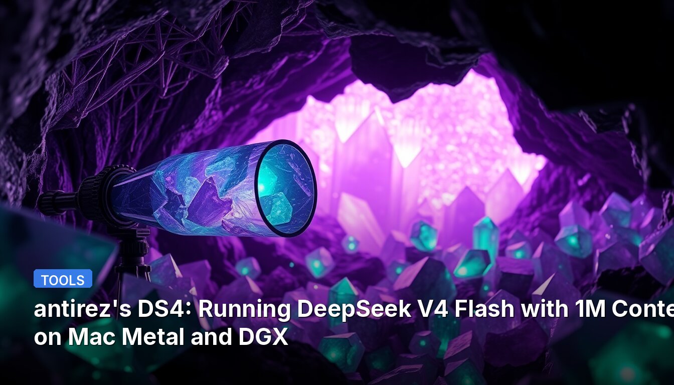 antirez's DS4: Running DeepSeek V4 Flash with 1M Context on Mac Metal and DGX