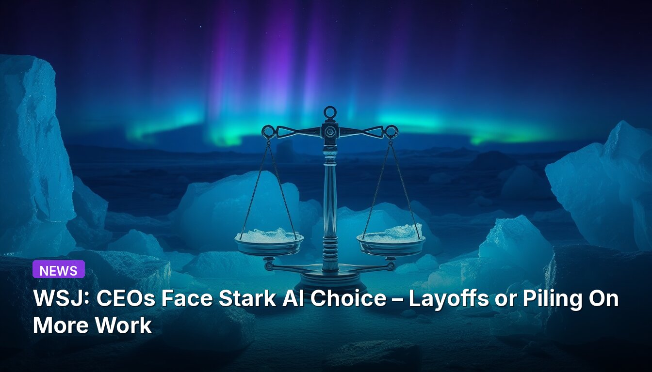 WSJ: CEOs Face Stark AI Choice – Layoffs or Piling On More Work