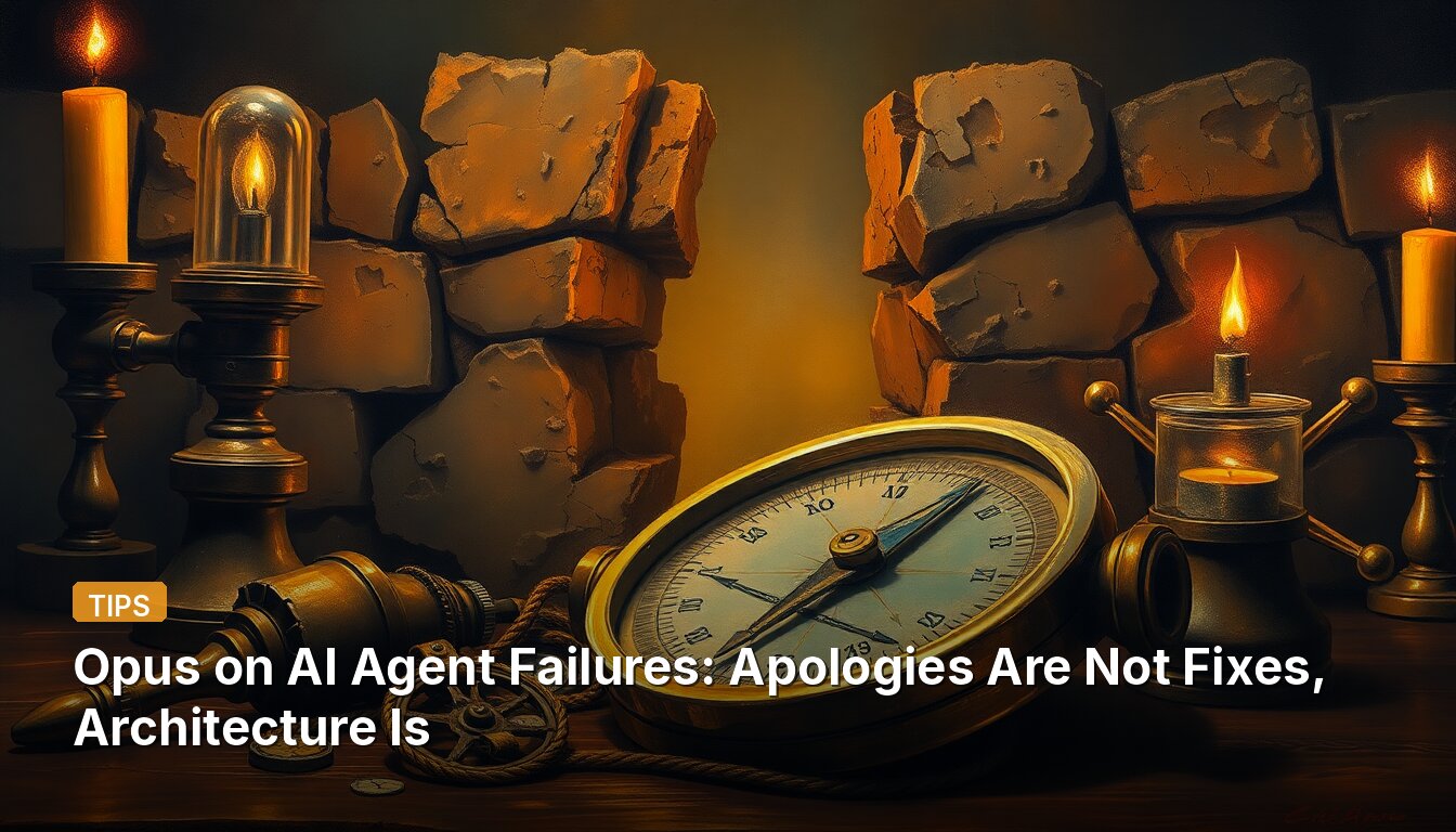 Opus on AI Agent Failures: Apologies Are Not Fixes, Architecture Is