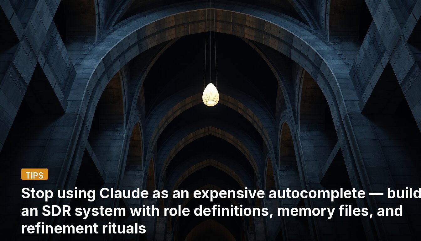 Stop using Claude as an expensive autocomplete — build an SDR system with role definitions, memory files, and refinement rituals