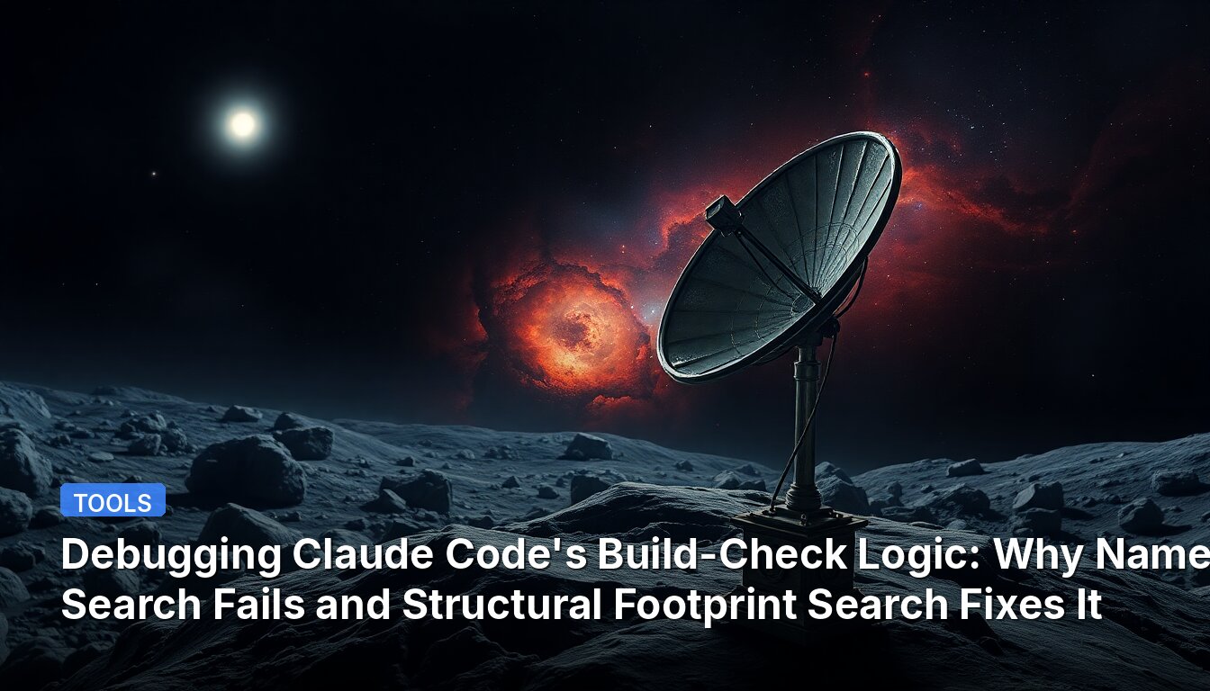 Debugging Claude Code's Build-Check Logic: Why Name Search Fails and Structural Footprint Search Fixes It