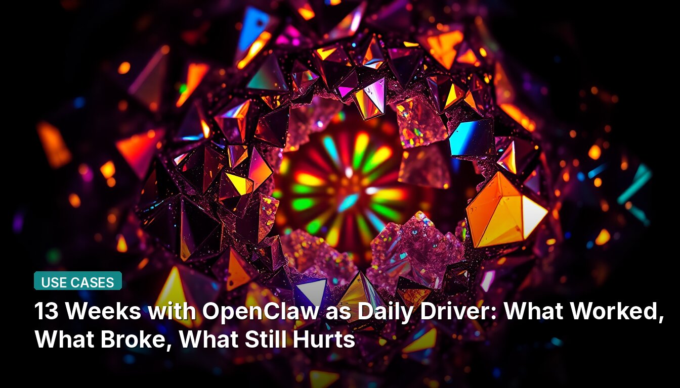 13 Weeks with OpenClaw as Daily Driver: What Worked, What Broke, What Still Hurts