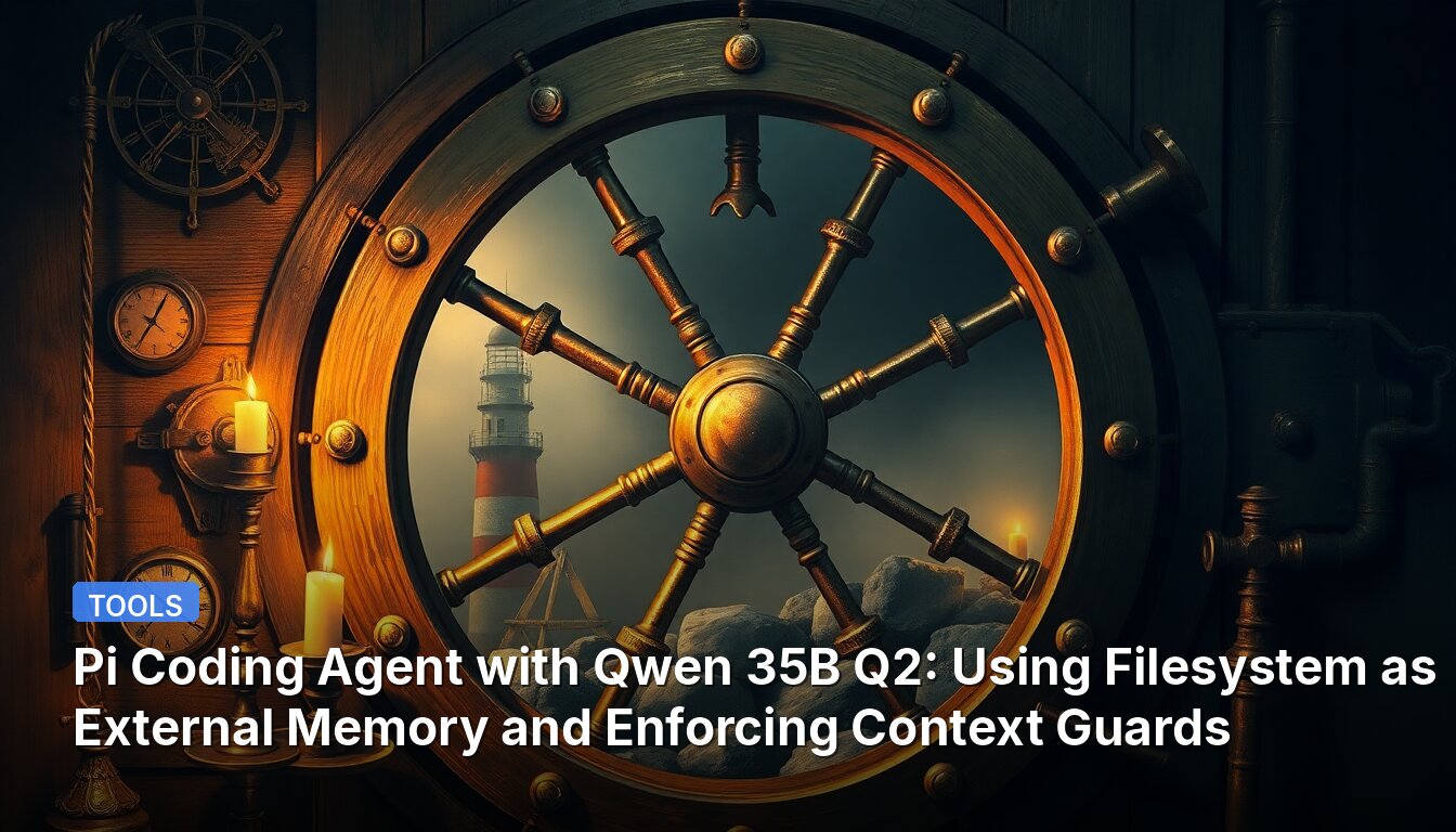 Pi Coding Agent with Qwen 35B Q2: Using Filesystem as External Memory and Enforcing Context Guards