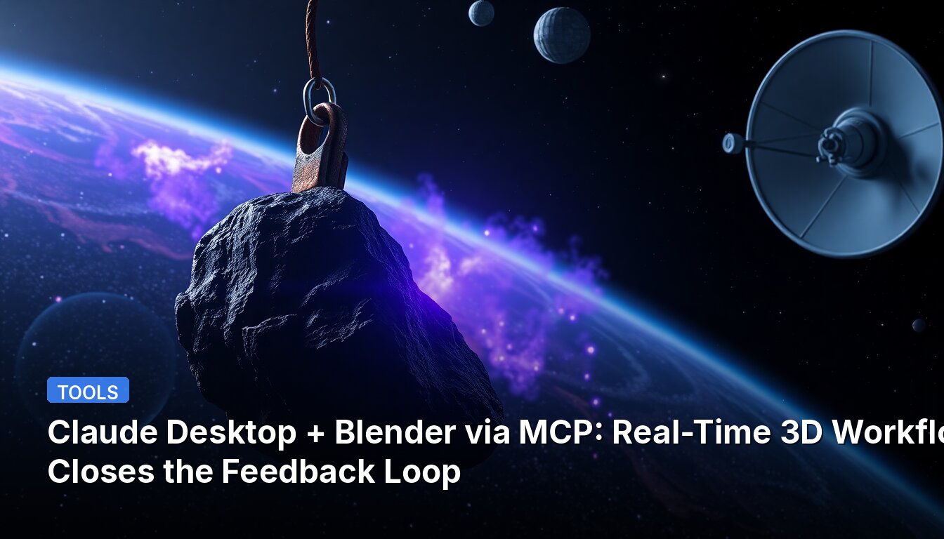 Claude Desktop + Blender via MCP: Real-Time 3D Workflow Closes the Feedback Loop