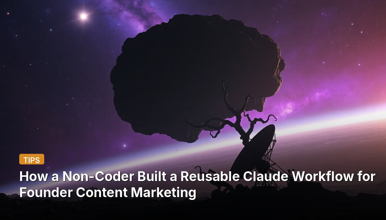How a Non-Coder Built a Reusable Claude Workflow for Founder Content Marketing
