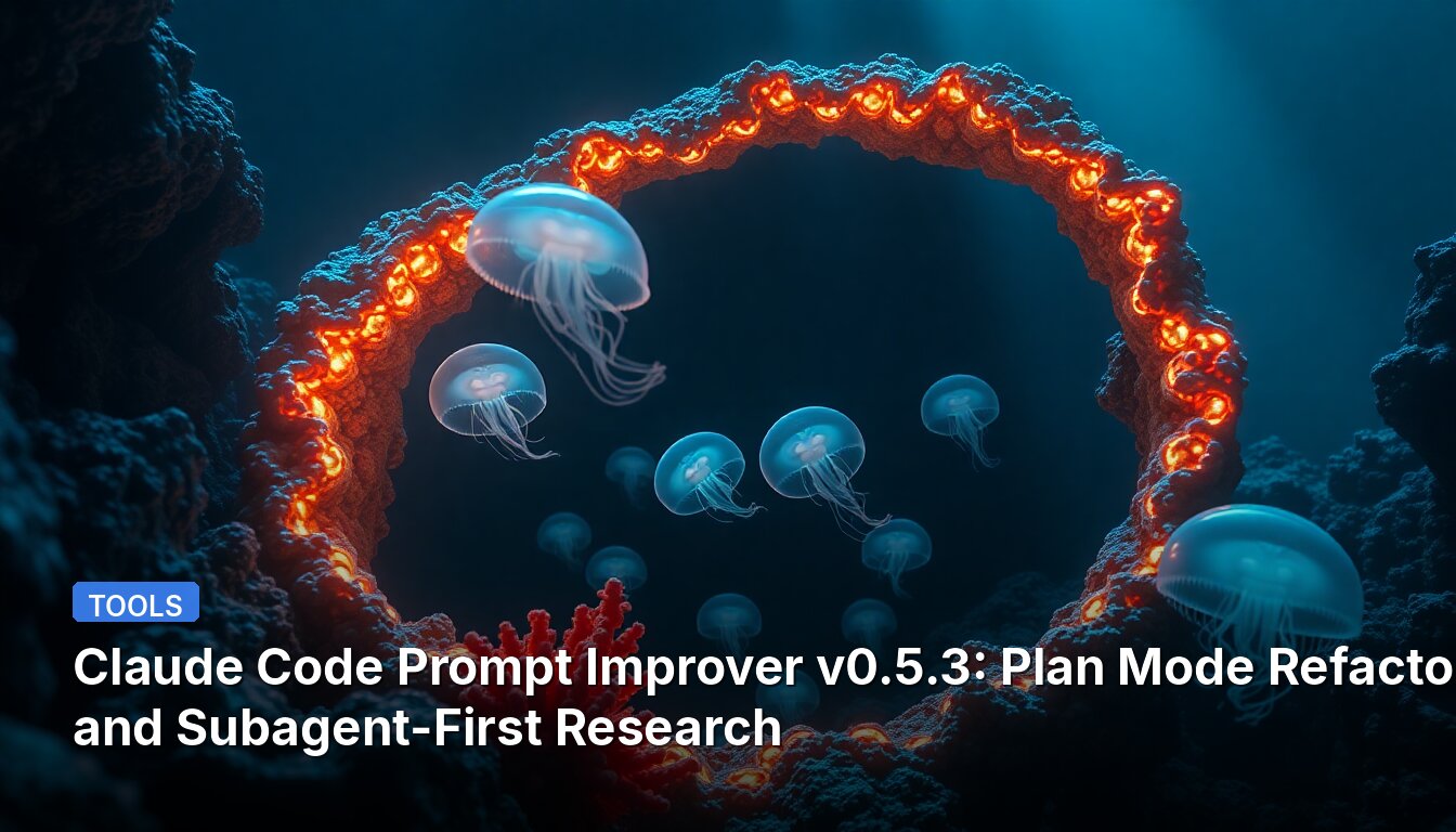 Claude Code Prompt Improver v0.5.3: Plan Mode Refactor and Subagent-First Research