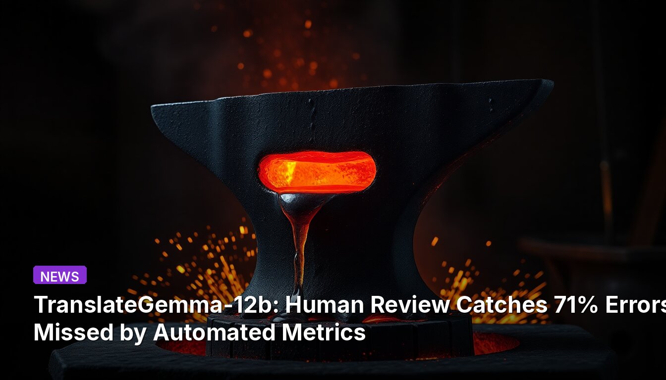 TranslateGemma-12b: Human Review Catches 71% Errors Missed by Automated Metrics