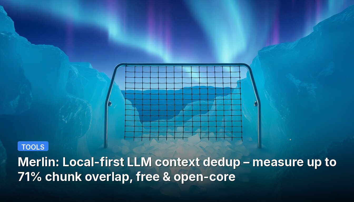 Merlin: Local-first LLM context dedup – measure up to 71% chunk overlap, free & open-core