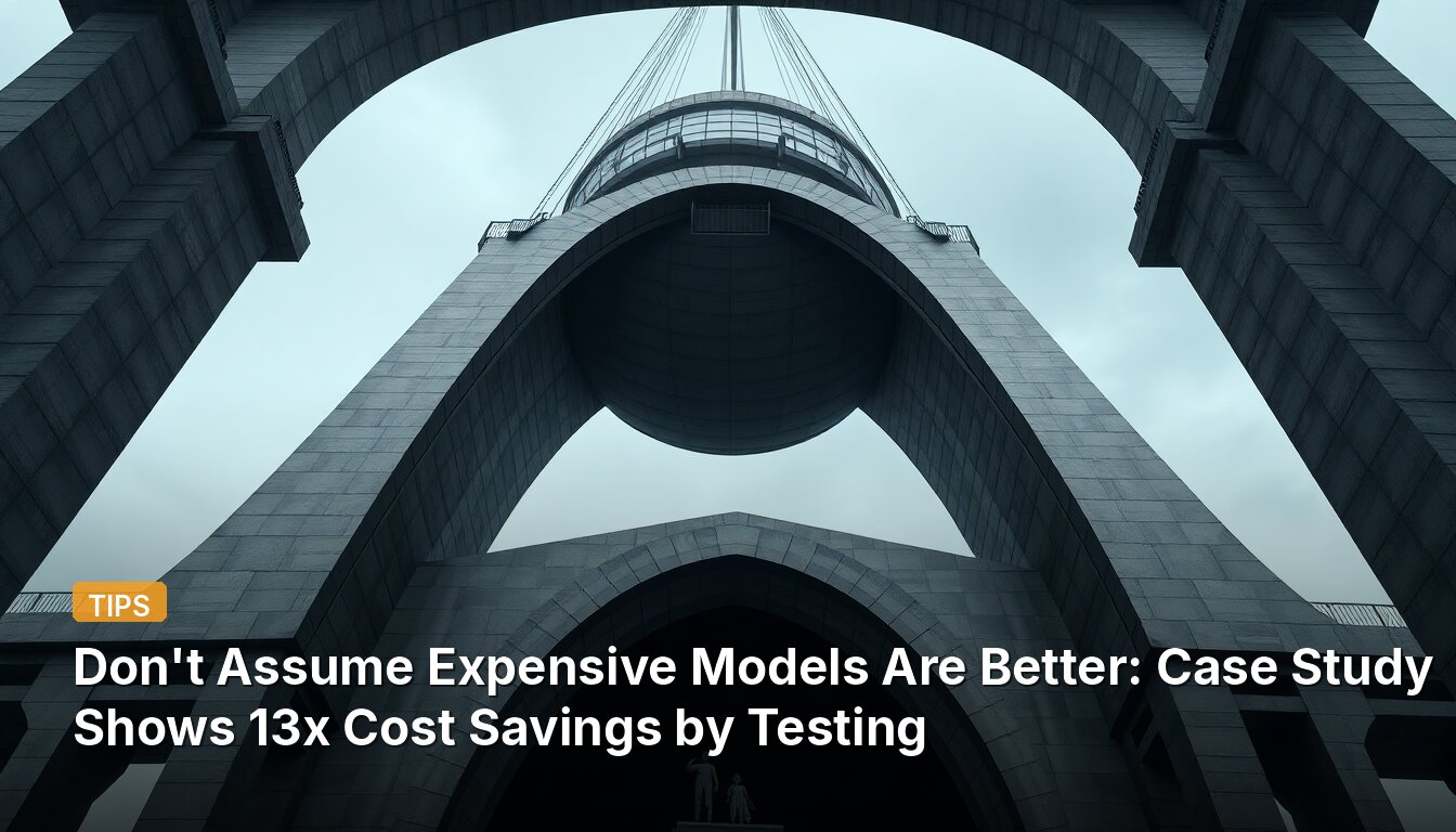 Don't Assume Expensive Models Are Better: Case Study Shows 13x Cost Savings by Testing