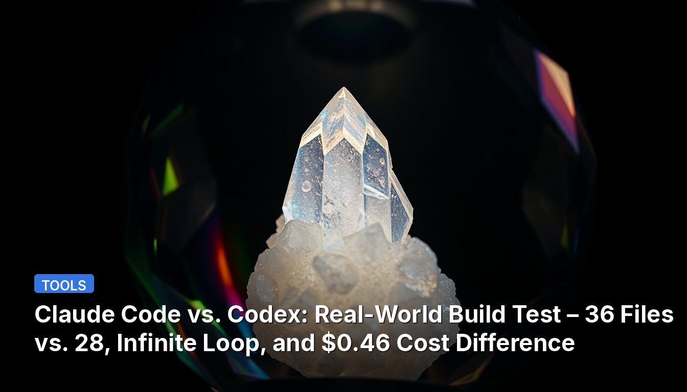 Claude Code vs. Codex: Real-World Build Test – 36 Files vs. 28, Infinite Loop, and $0.46 Cost Difference