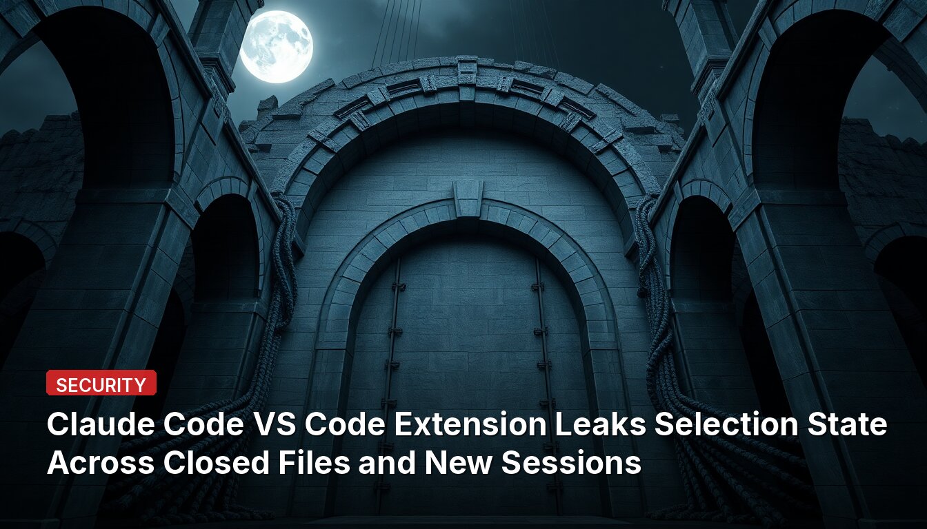 Claude Code VS Code Extension Leaks Selection State Across Closed Files and New Sessions