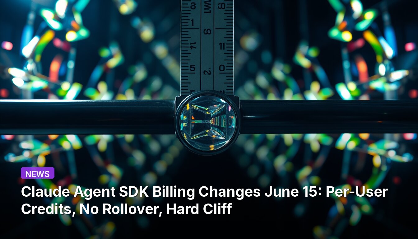 Claude Agent SDK Billing Changes June 15: Per-User Credits, No Rollover, Hard Cliff