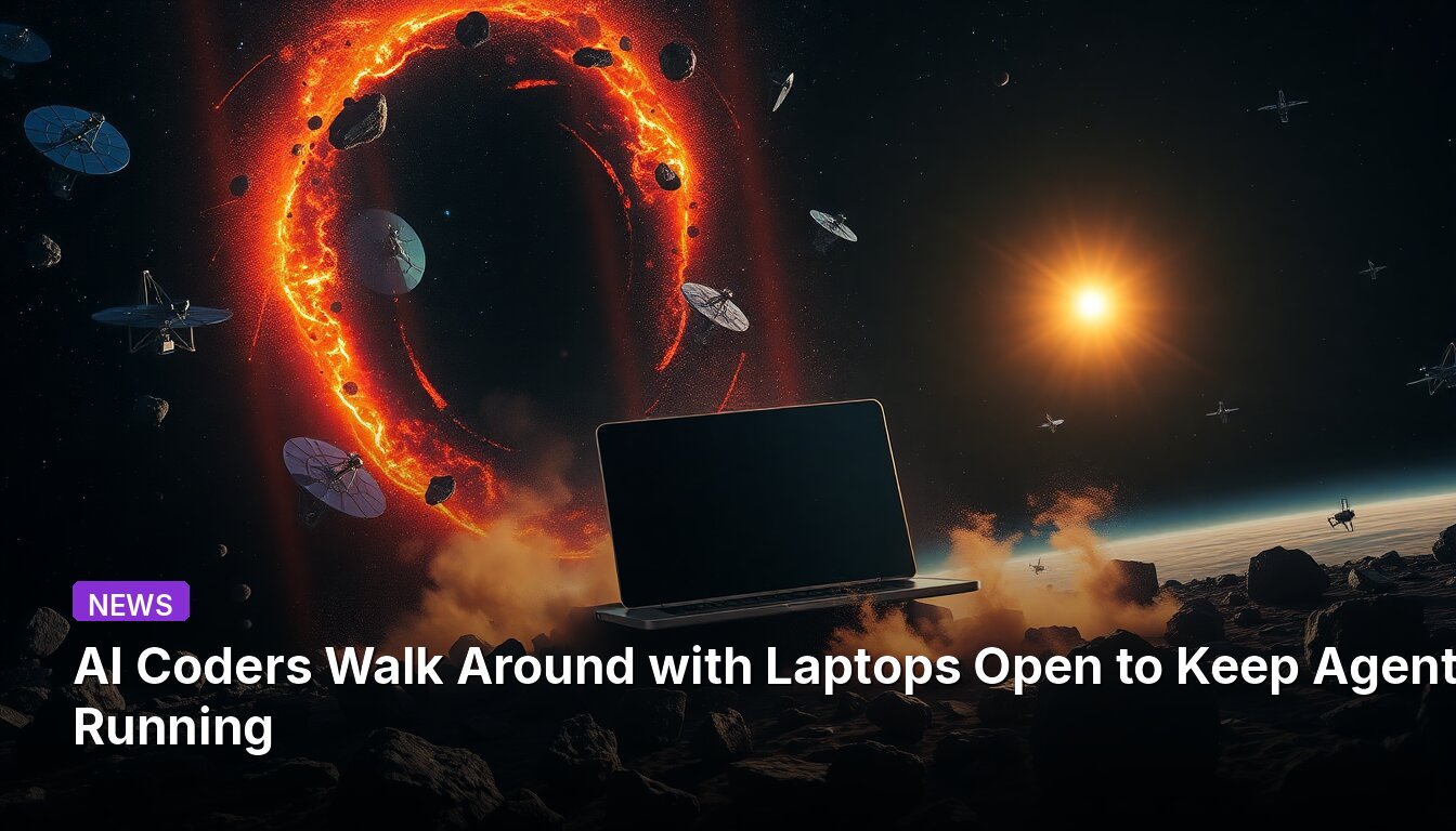 AI Coders Walk Around with Laptops Open to Keep Agents Running