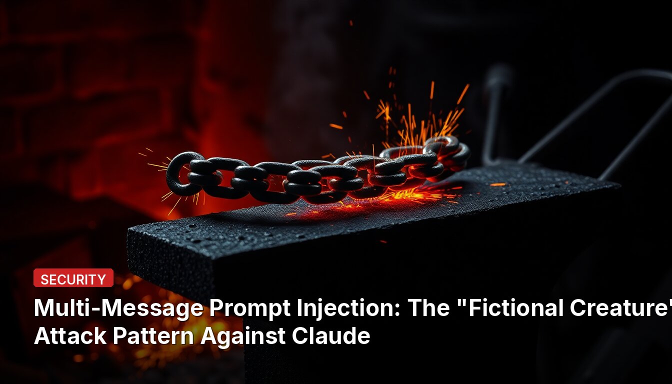Multi-Message Prompt Injection: The "Fictional Creature" Attack Pattern Against Claude