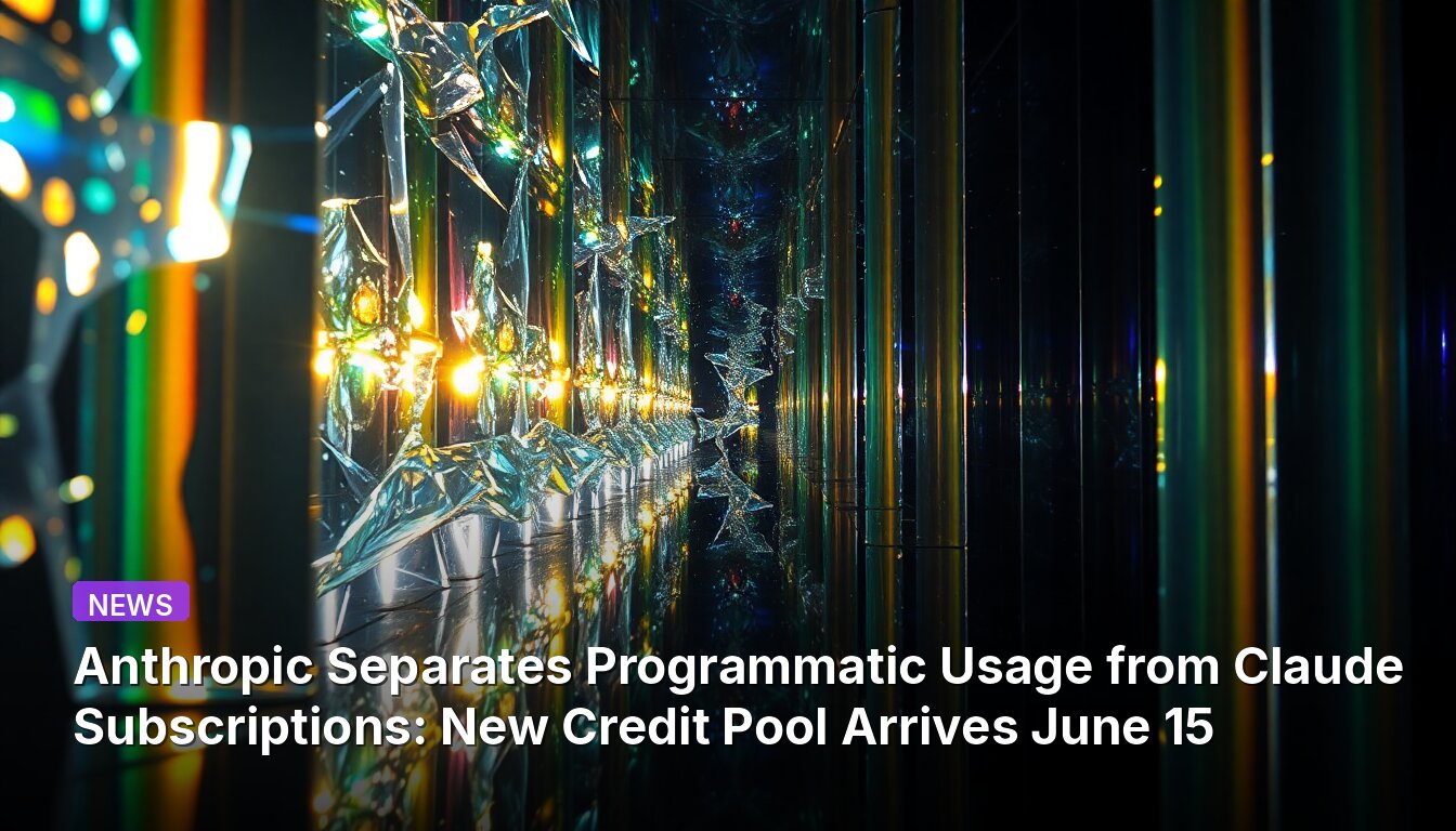 Anthropic Separates Programmatic Usage from Claude Subscriptions: New Credit Pool Arrives June 15