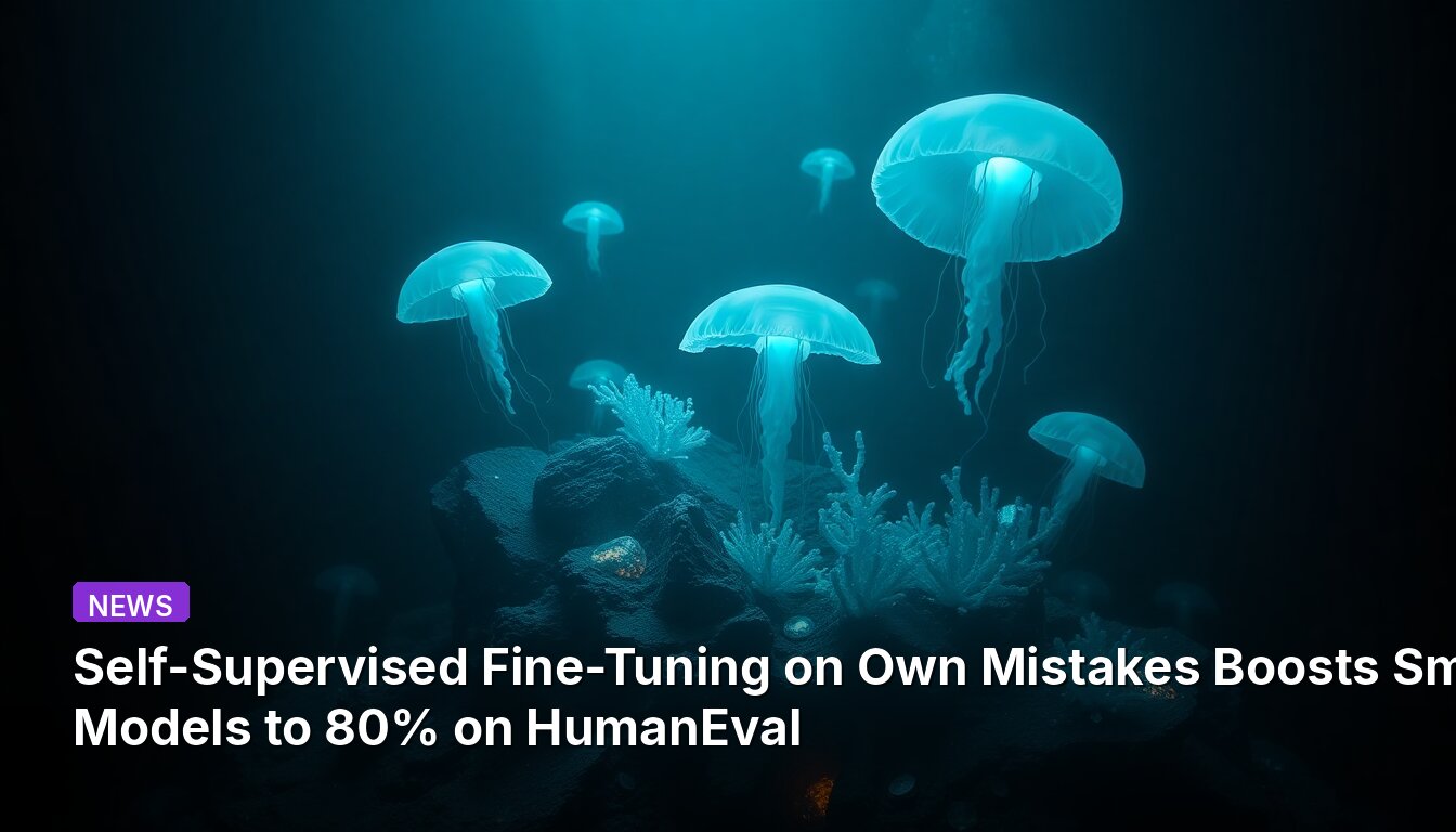Self-Supervised Fine-Tuning on Own Mistakes Boosts Small Models to 80% on HumanEval