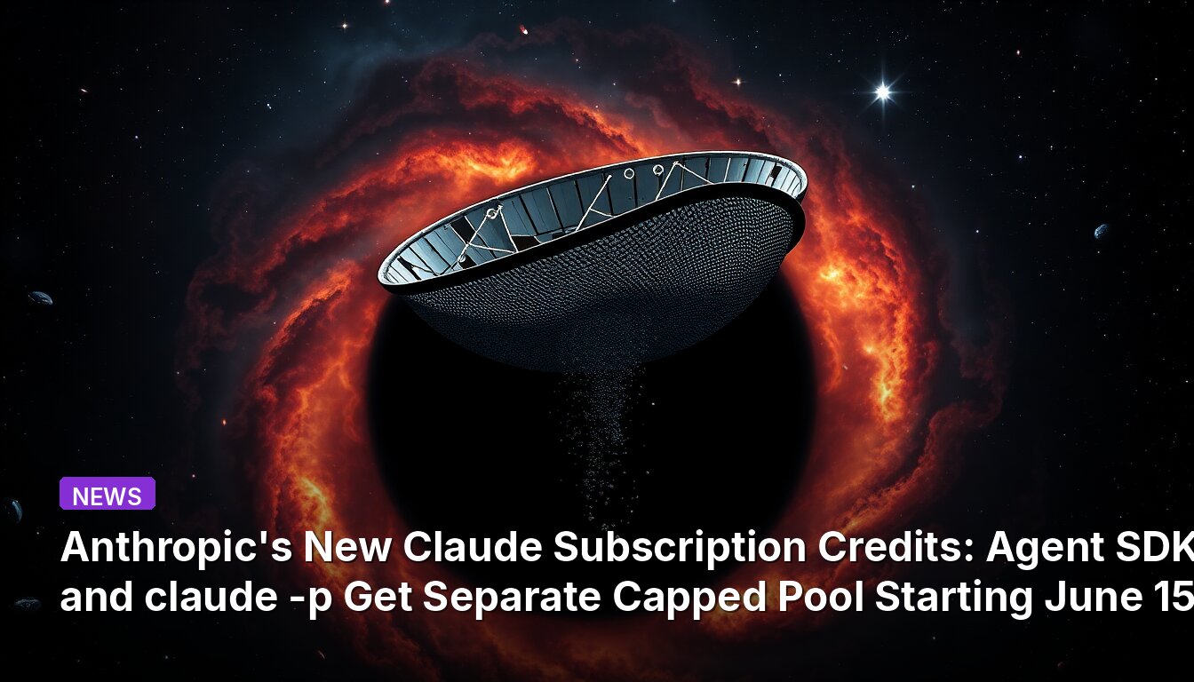 Anthropic's New Claude Subscription Credits: Agent SDK and claude -p Get Separate Capped Pool Starting June 15