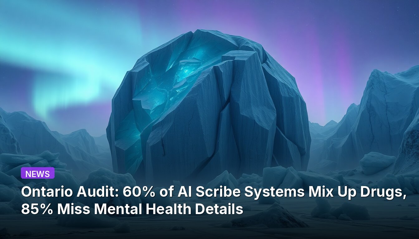 Ontario Audit: 60% of AI Scribe Systems Mix Up Drugs, 85% Miss Mental Health Details