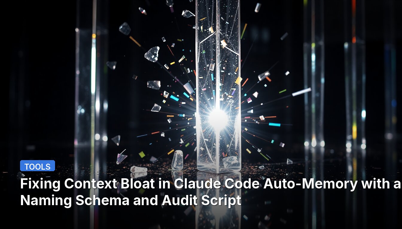 Fixing Context Bloat in Claude Code Auto-Memory with a Naming Schema and Audit Script