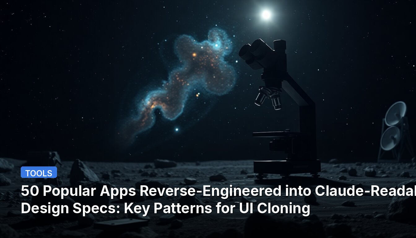 50 Popular Apps Reverse-Engineered into Claude-Readable Design Specs: Key Patterns for UI Cloning