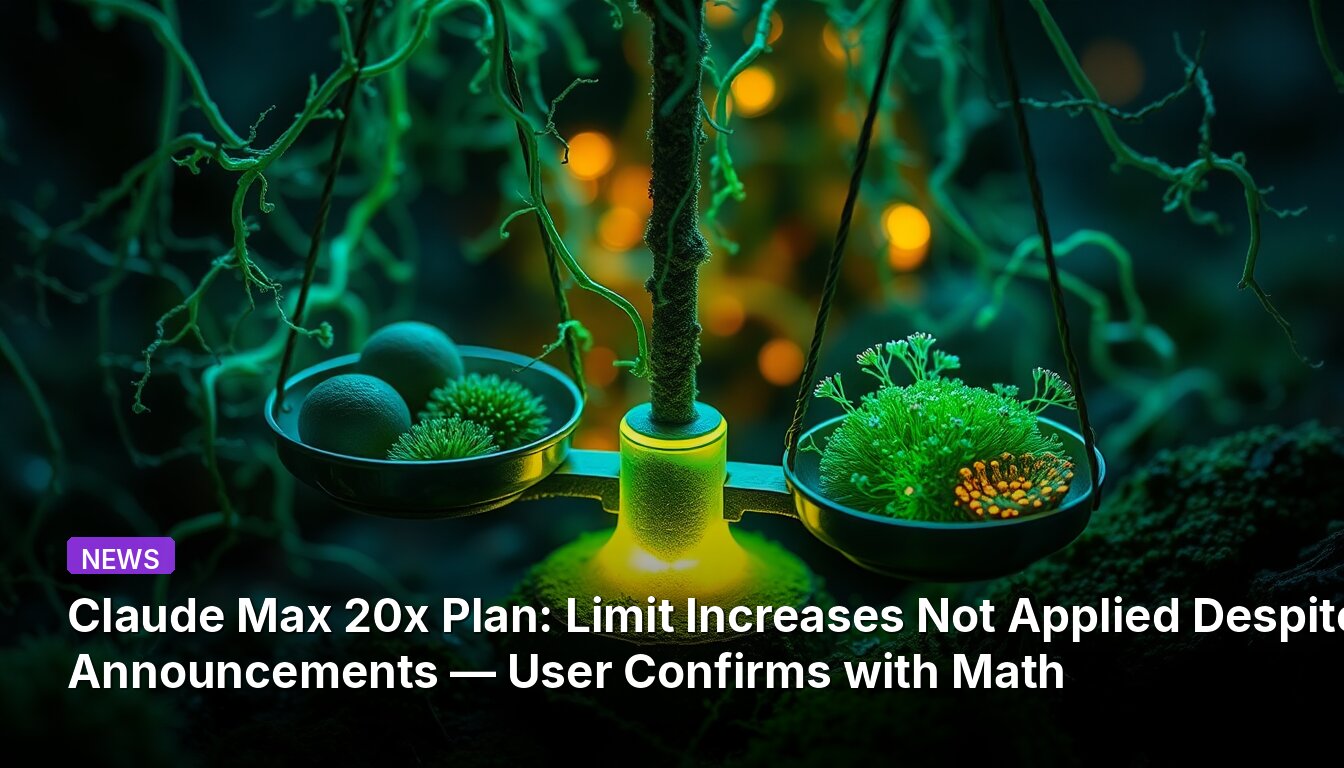 Claude Max 20x Plan: Limit Increases Not Applied Despite Announcements — User Confirms with Math
