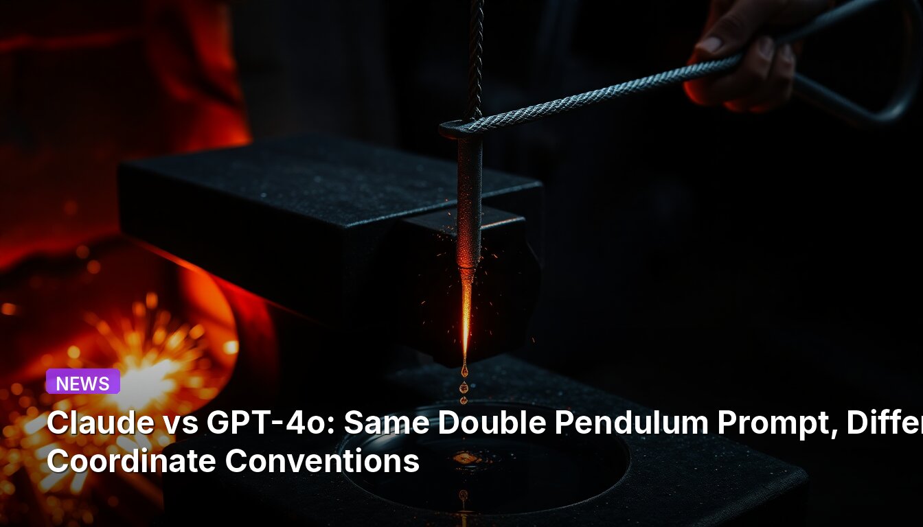 Claude vs GPT-4o: Same Double Pendulum Prompt, Different Coordinate Conventions
