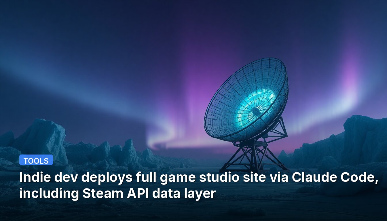 Indie dev deploys full game studio site via Claude Code, including Steam API data layer