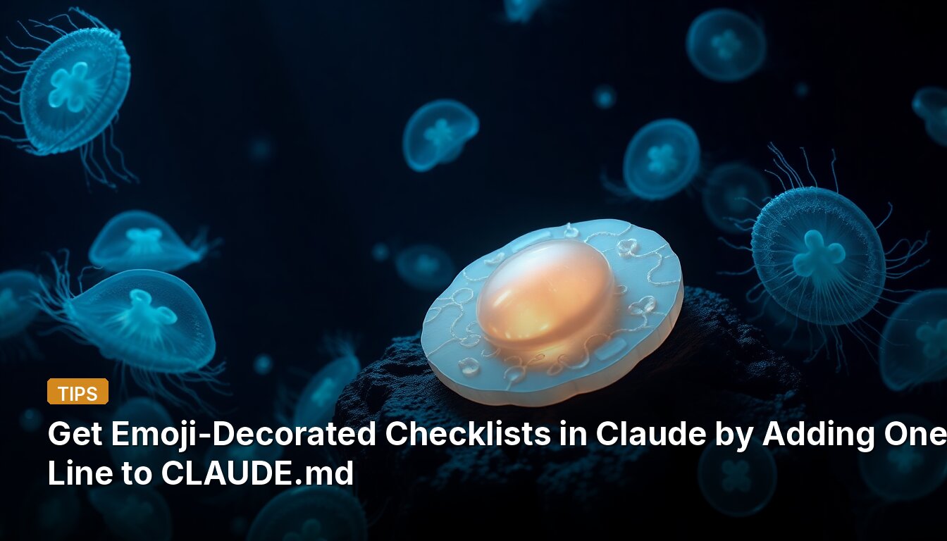 Get Emoji-Decorated Checklists in Claude by Adding One Line to CLAUDE.md