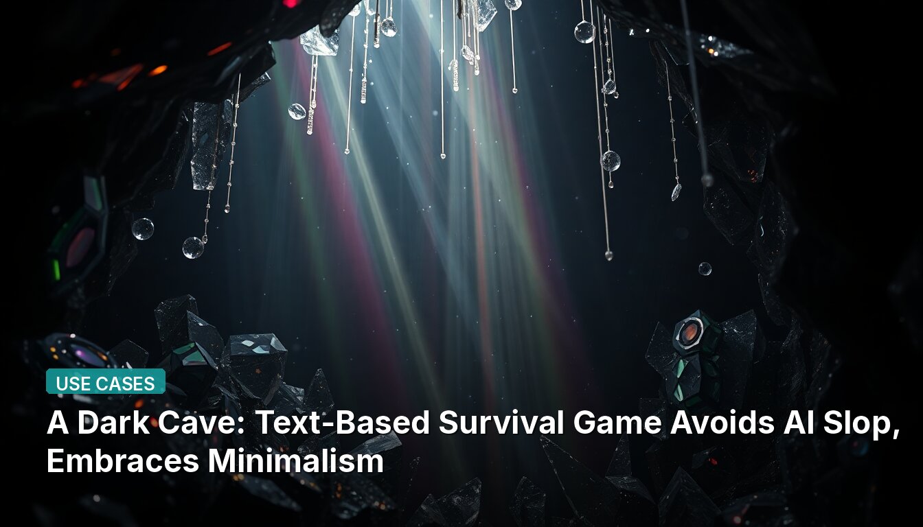 A Dark Cave: Text-Based Survival Game Avoids AI Slop, Embraces Minimalism