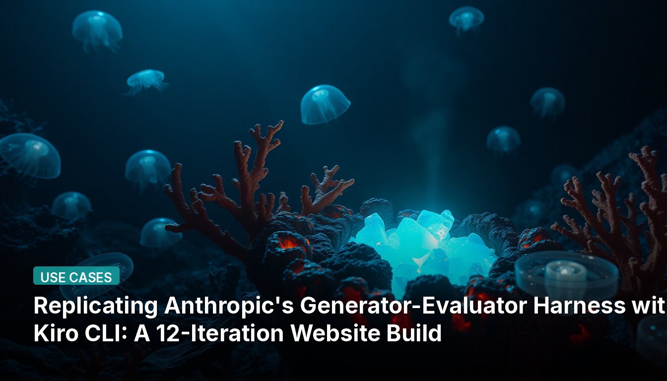 Replicating Anthropic's Generator-Evaluator Harness with Kiro CLI: A 12-Iteration Website Build