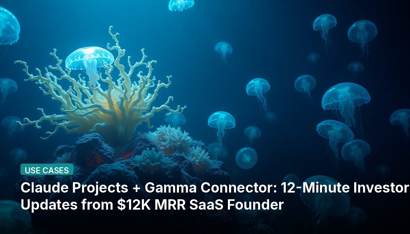 Claude Projects + Gamma Connector: 12-Minute Investor Updates from $12K MRR SaaS Founder