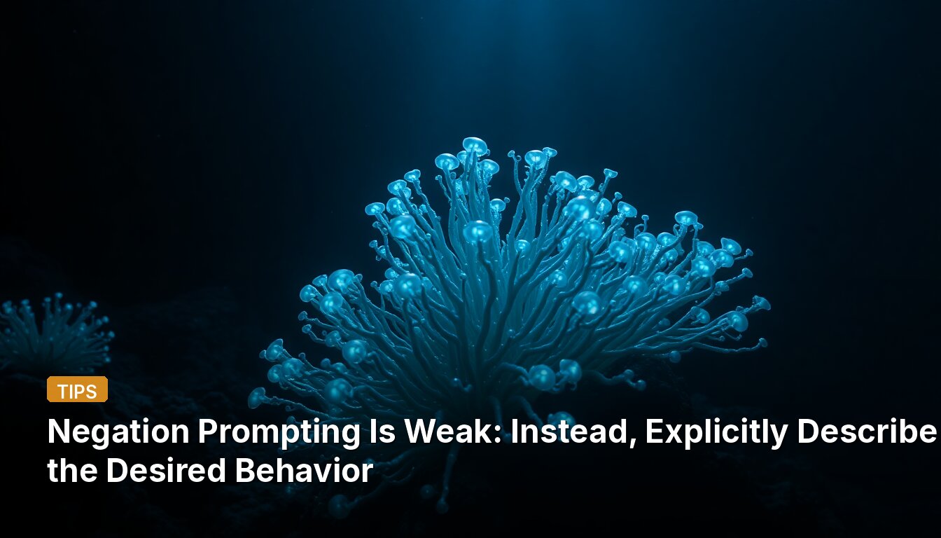 Negation Prompting Is Weak: Instead, Explicitly Describe the Desired Behavior