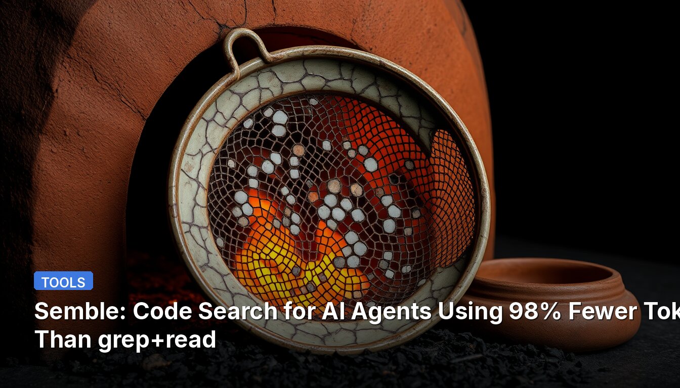 Semble: Code Search for AI Agents Using 98% Fewer Tokens Than grep+read