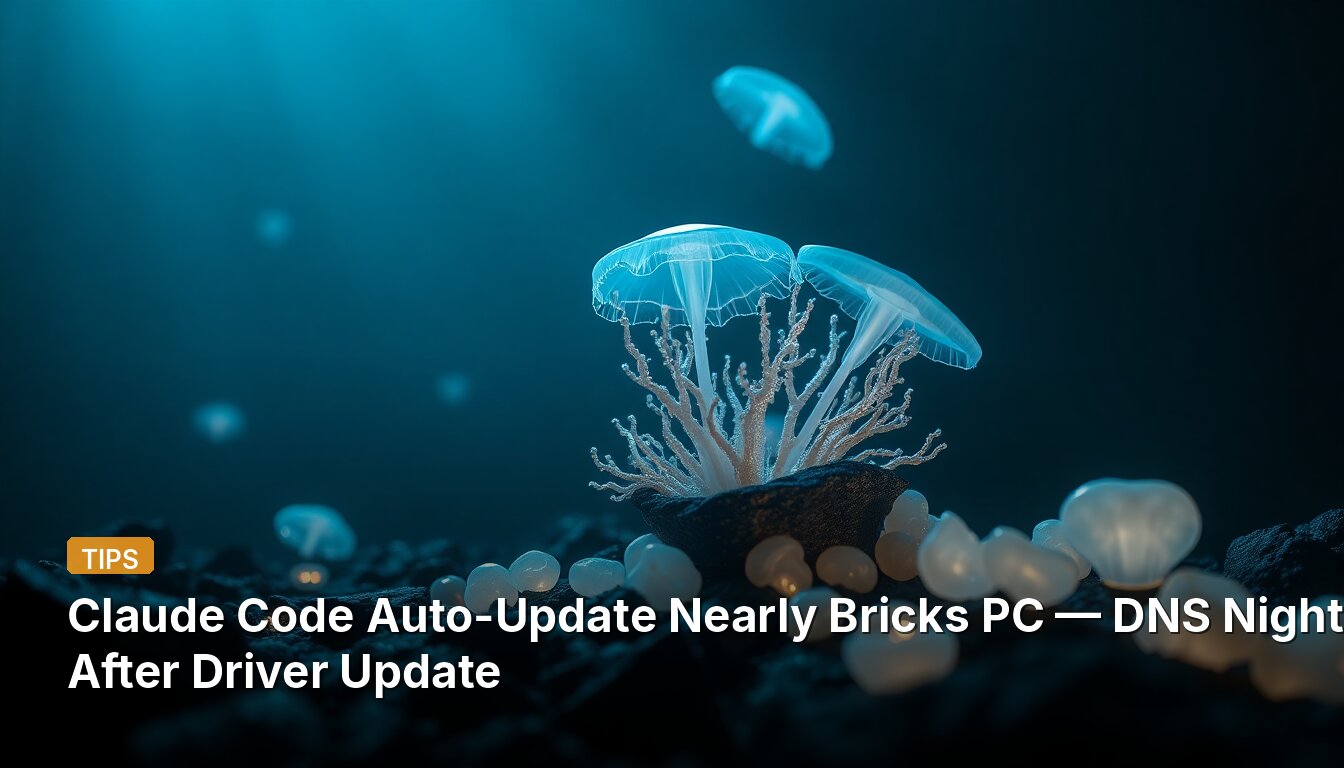 Claude Code Auto-Update Nearly Bricks PC — DNS Nightmare After Driver Update