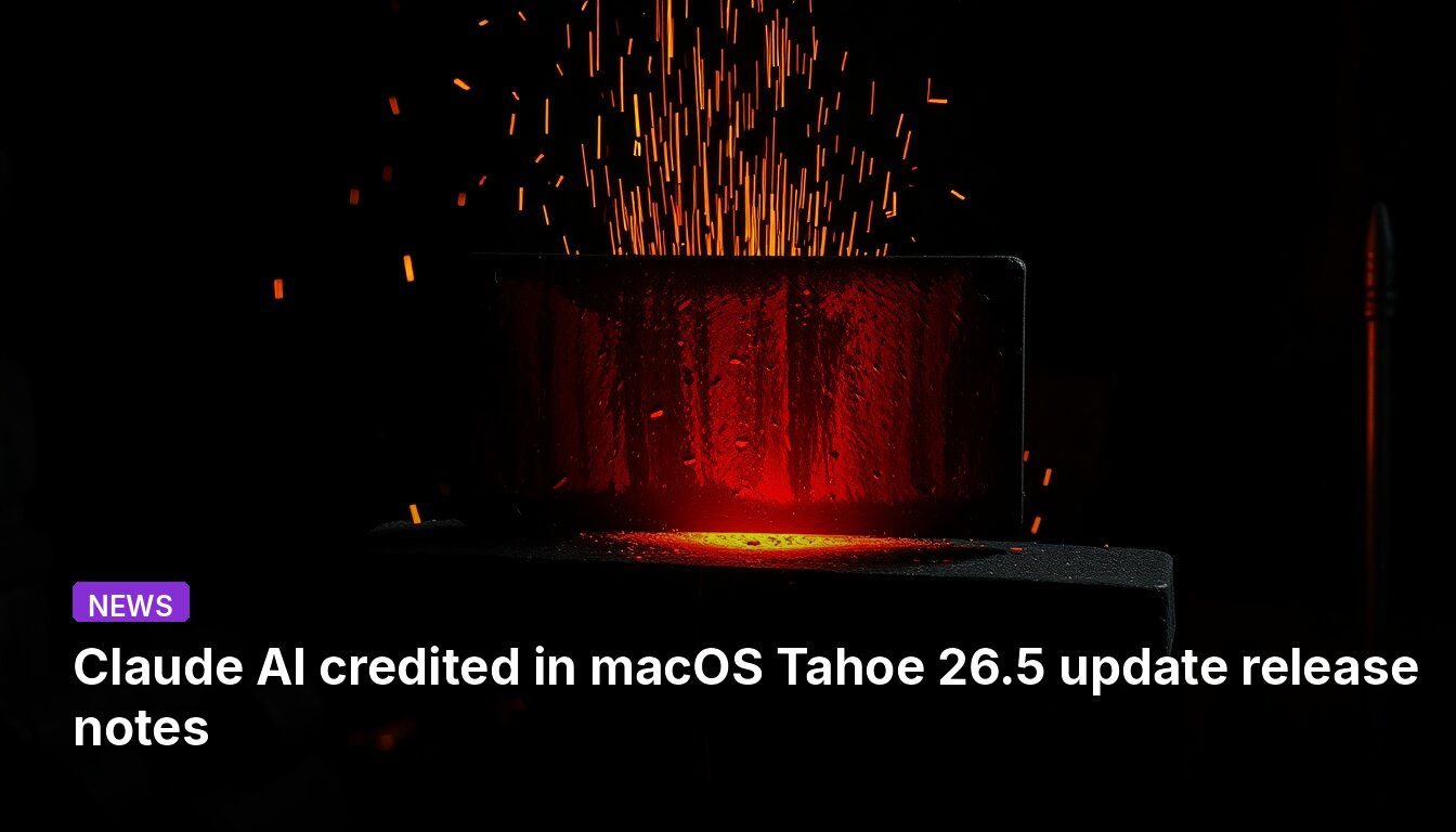 Claude AI credited in macOS Tahoe 26.5 update release notes