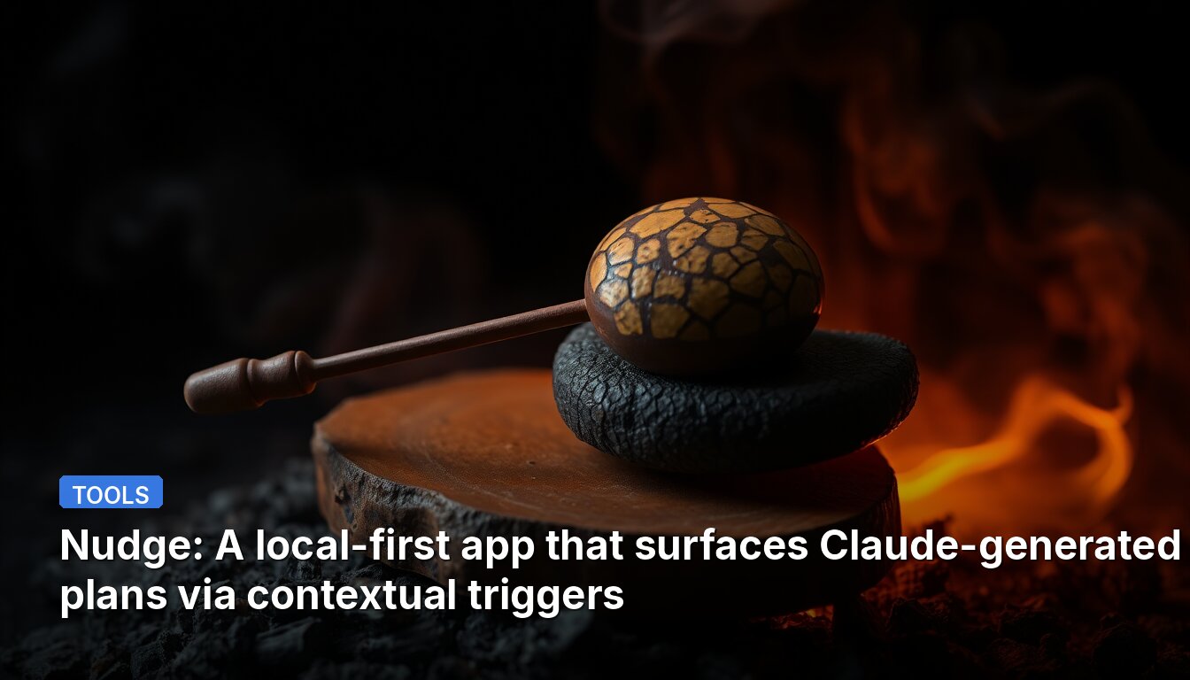 Nudge: A local-first app that surfaces Claude-generated plans via contextual triggers