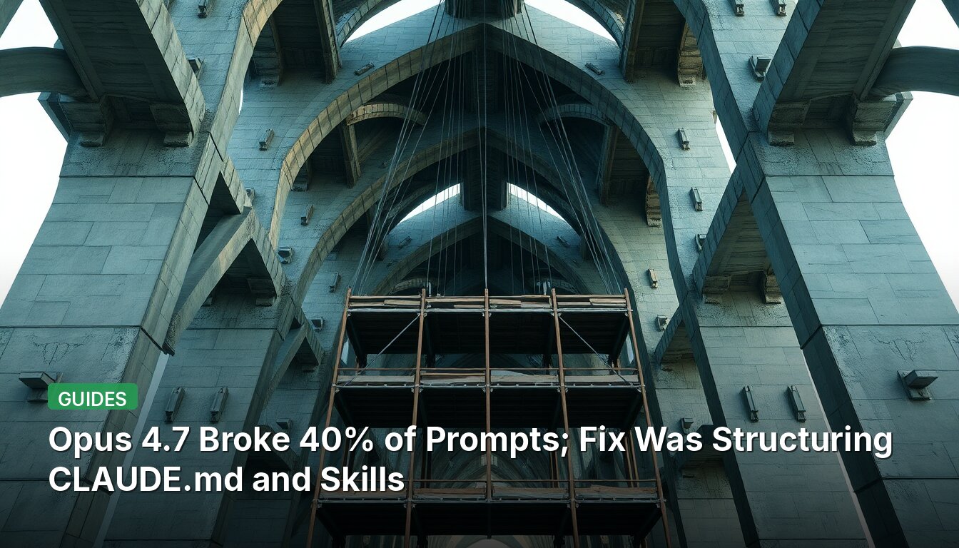 Opus 4.7 Broke 40% of Prompts; Fix Was Structuring CLAUDE.md and Skills