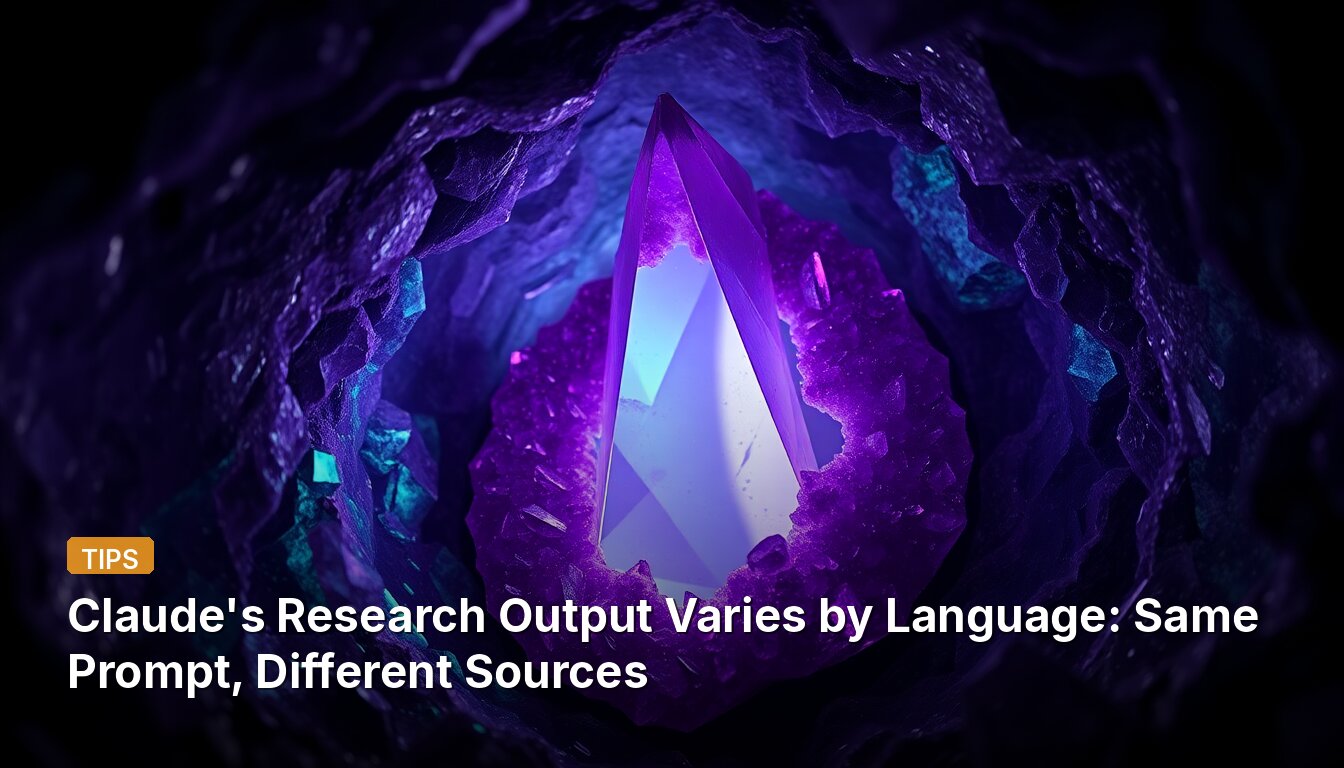 Claude's Research Output Varies by Language: Same Prompt, Different Sources