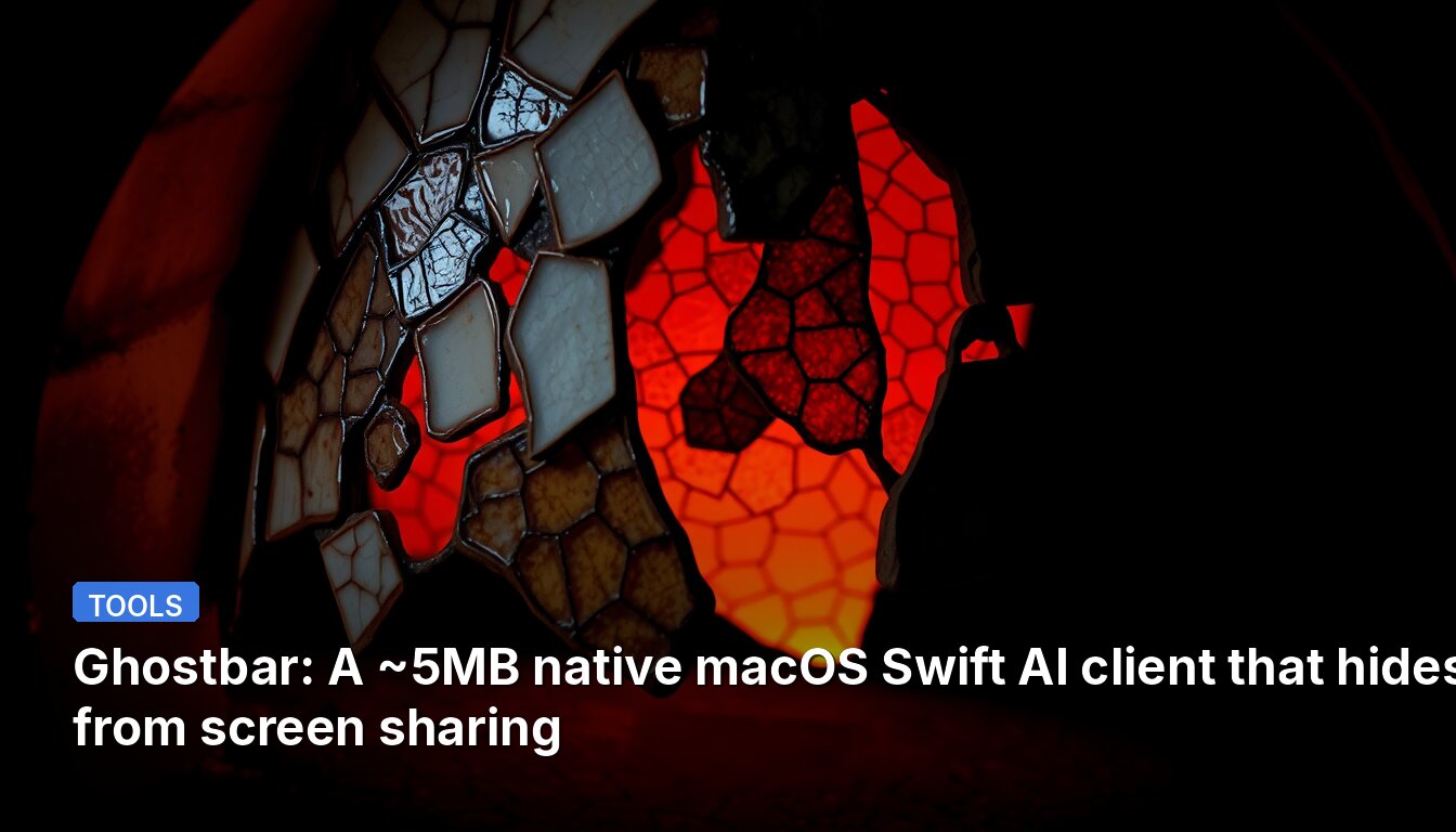 Ghostbar: A ~5MB native macOS Swift AI client that hides from screen sharing