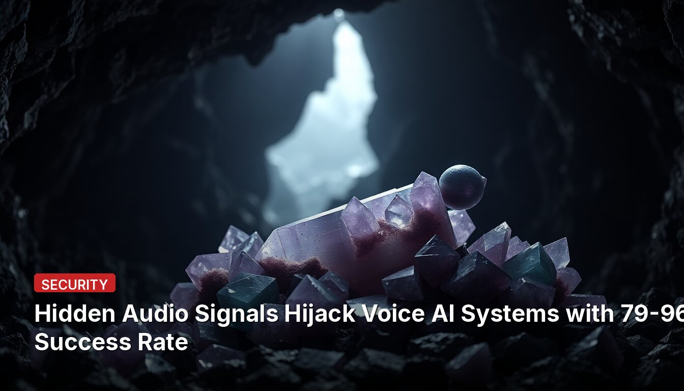 Hidden Audio Signals Hijack Voice AI Systems with 79-96% Success Rate