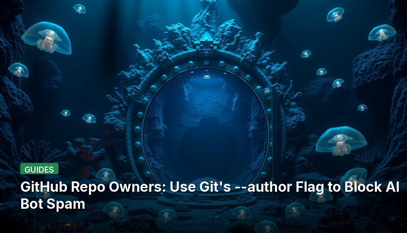 GitHub Repo Owners: Use Git's --author Flag to Block AI Bot Spam
