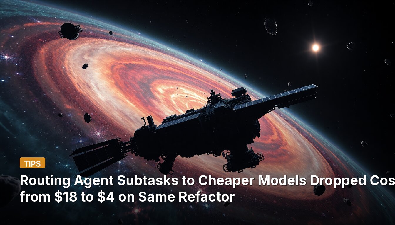 Routing Agent Subtasks to Cheaper Models Dropped Cost from $18 to $4 on Same Refactor