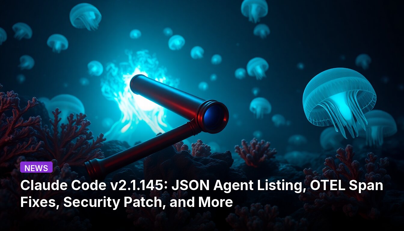 Claude Code v2.1.145: JSON Agent Listing, OTEL Span Fixes, Security Patch, and More
