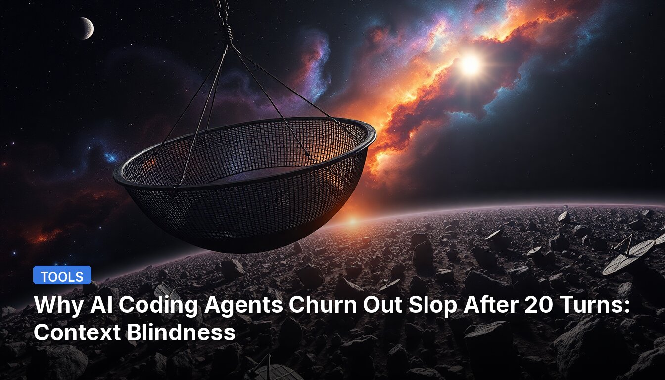Why AI Coding Agents Churn Out Slop After 20 Turns: Context Blindness